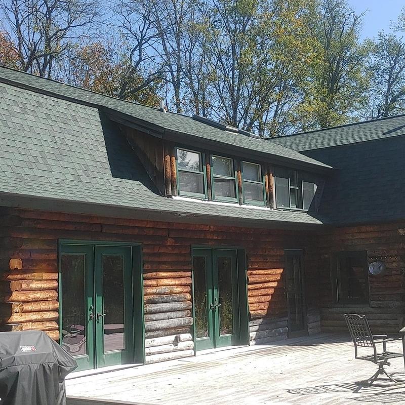 Asphalt shingle roofing on multi-home estate