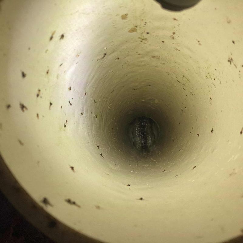 Drain pipe interior after hydro-jet cleaning in Chattanooga