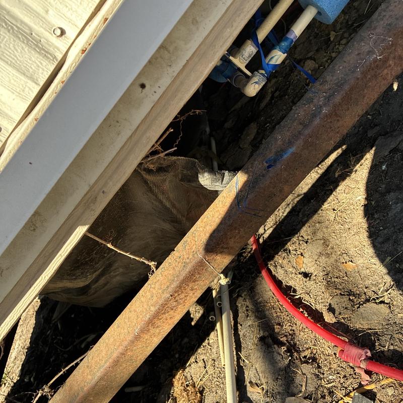 Water heater replacement with new plumbing pipes below house