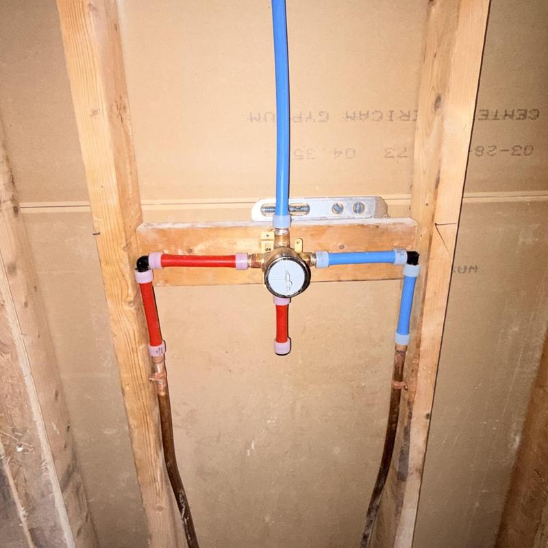 Delta single-handle shower valve rough-in installation