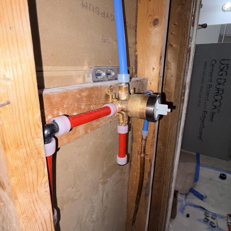 Delta single-handle shower valve rough-in installation