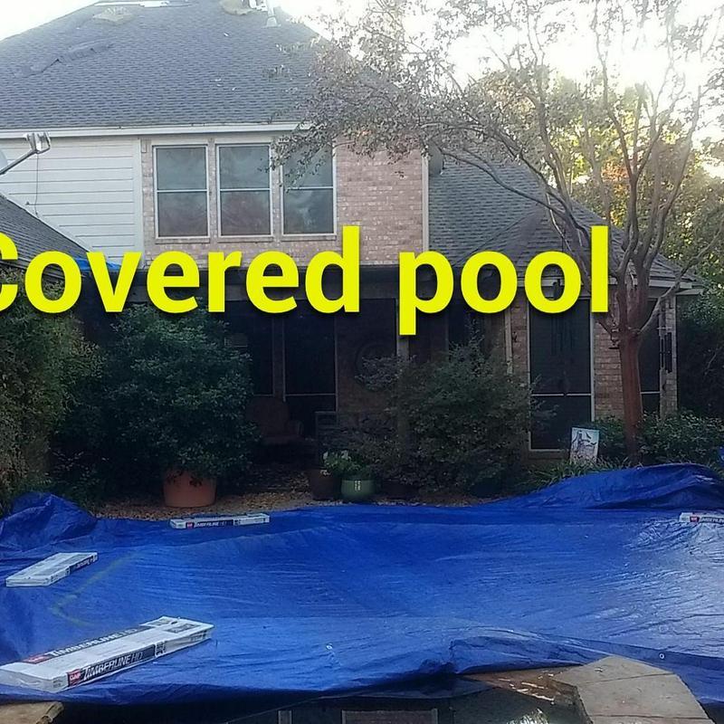 GAF Timberline HD shingle roof with covered pool protection