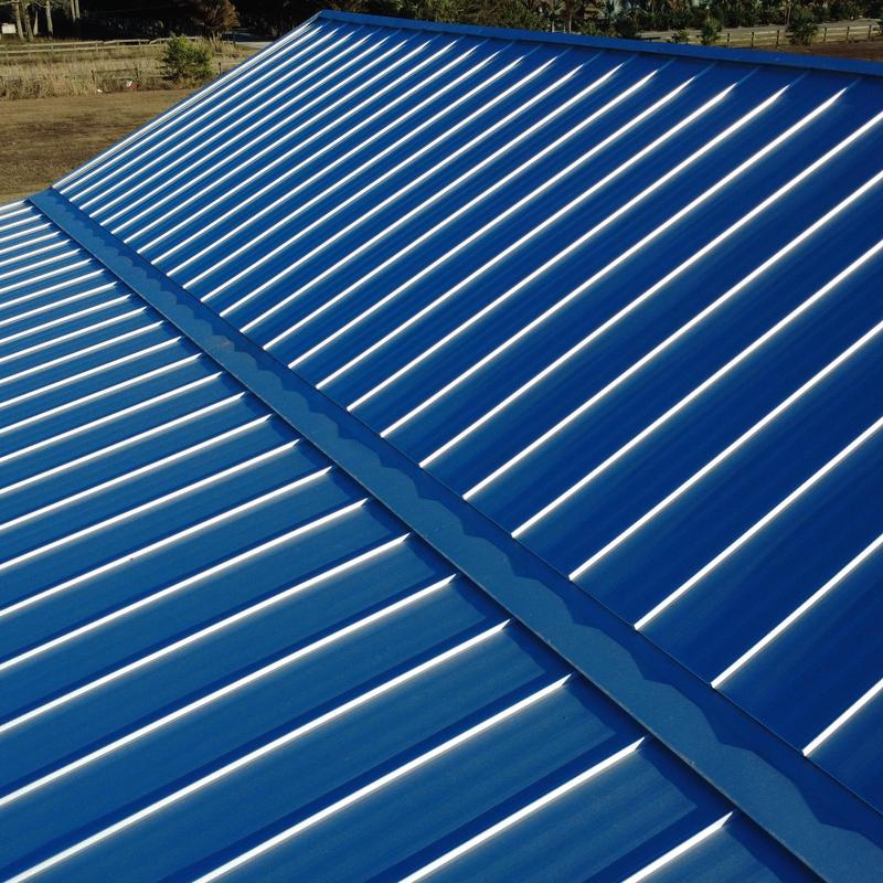Snap Lock Galvalume metal roof panels installation