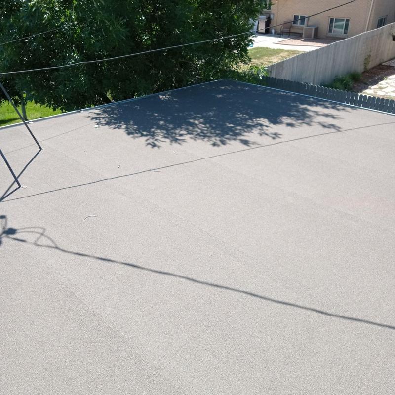 Flat roof surface with maintenance and resealing Flat roof surface with maintenance and resealing