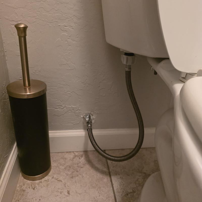 Toilet supply line with metal ends replacement