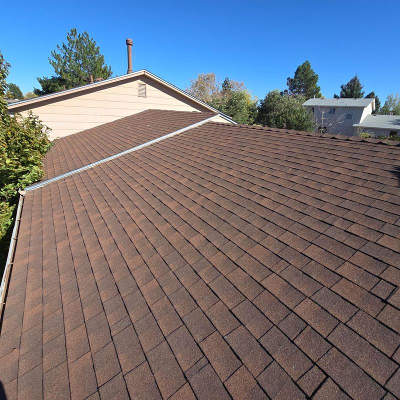 Shingle roof surface after hail damage inspection Shingle roof surface after hail damage inspection