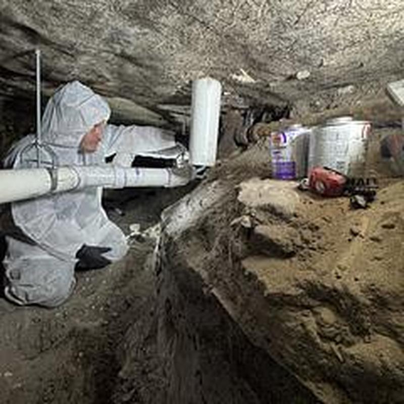 PVC drain pipe installation below concrete slab