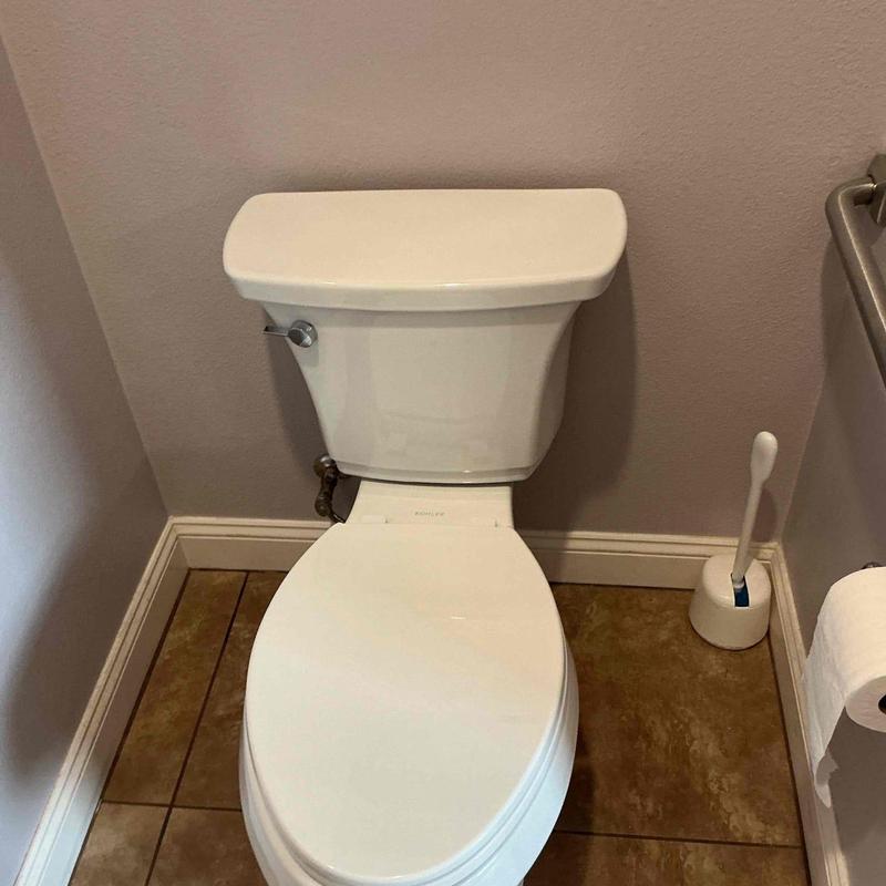 Kohler toilet with new wax ring and water supply line