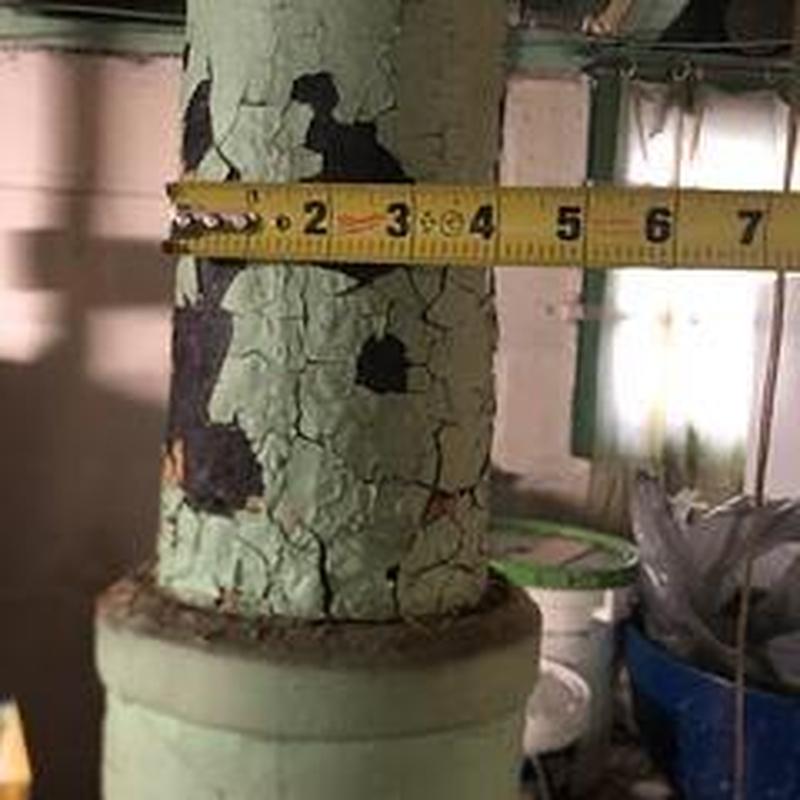 Water pipe with measuring tape for repiping estimate
