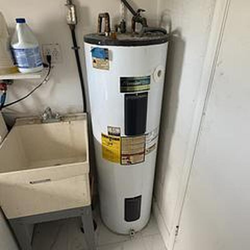 40 gallon Ruud tall water heater with valves installed