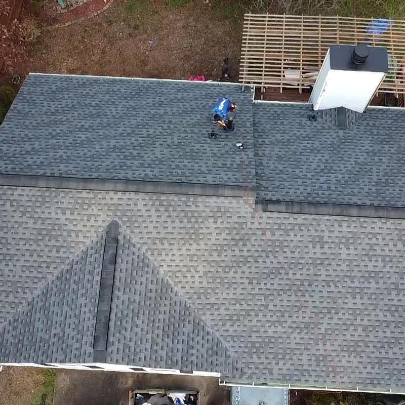 GAF Timberline HD Z roof installation in progress