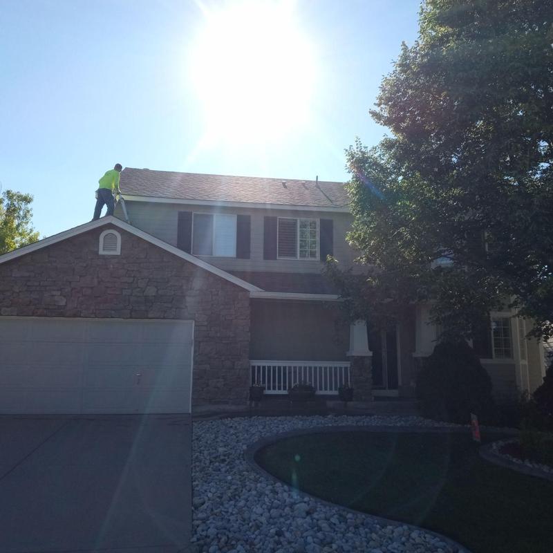 Roof pipe jack flashing inspection on residential home Roof pipe jack flashing inspection on residential home