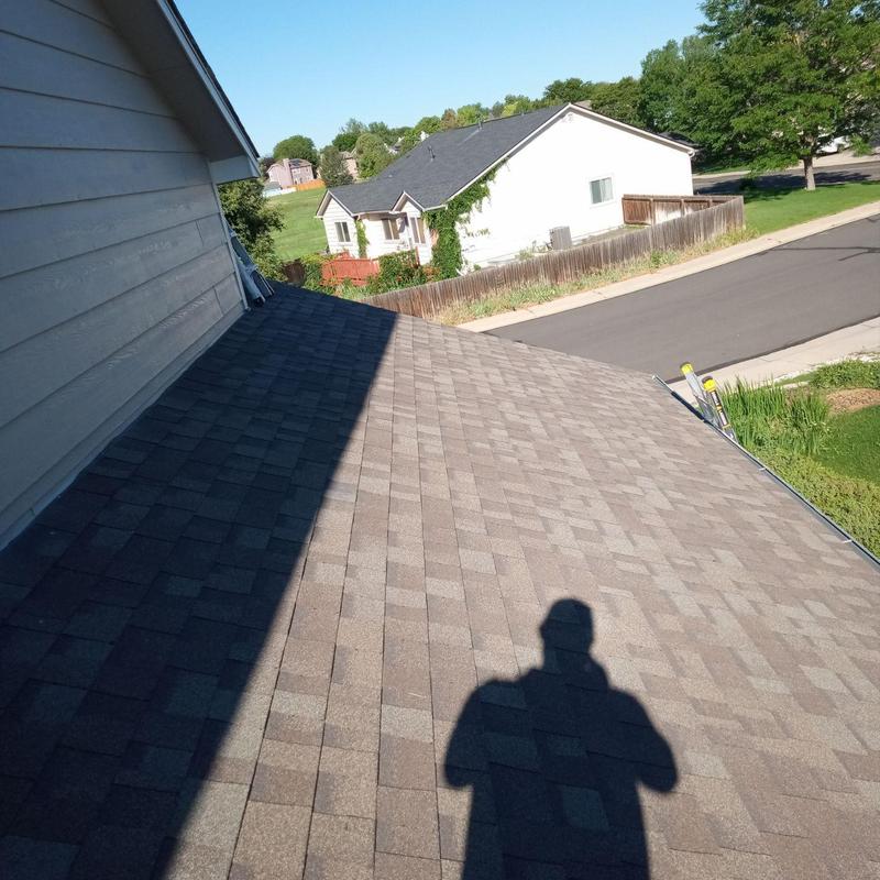 Asphalt shingle roof with minor hail damage inspection Asphalt shingle roof with minor hail damage inspection
