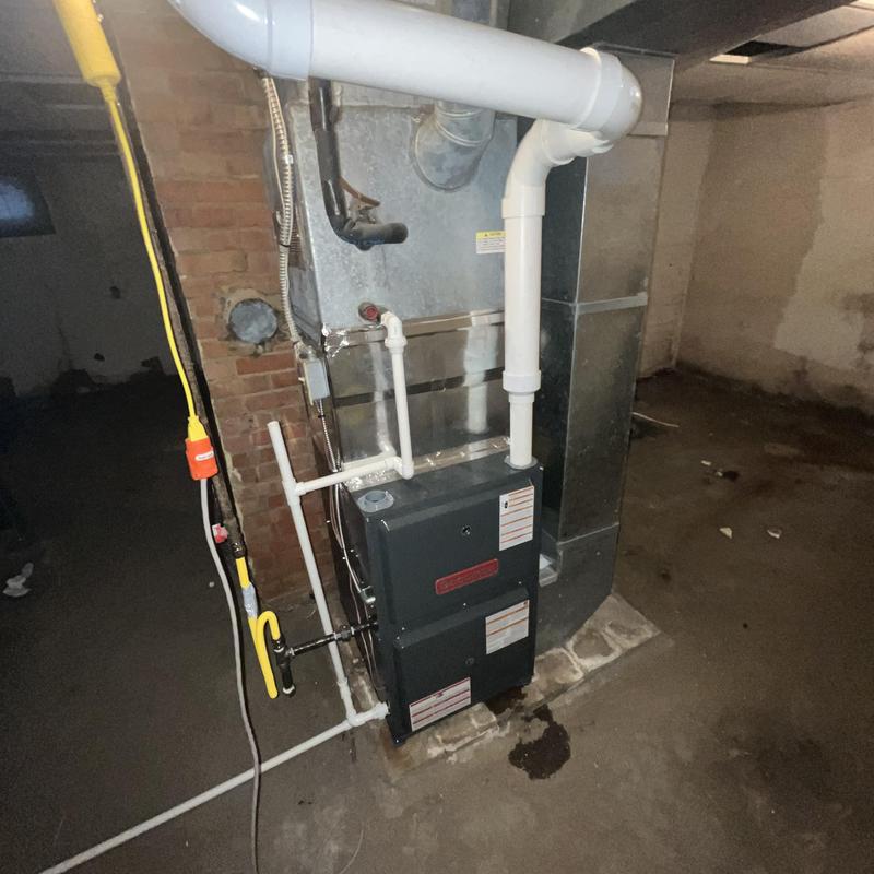 Goodman high efficiency furnace with PVC venting