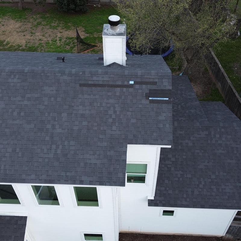 GAF HDZ Charcoal shingles installation on roof