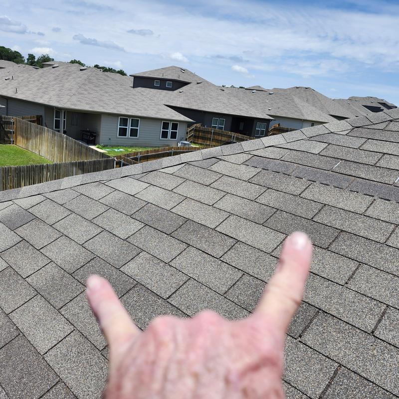Weather-gray asphalt shingles installation and sealing