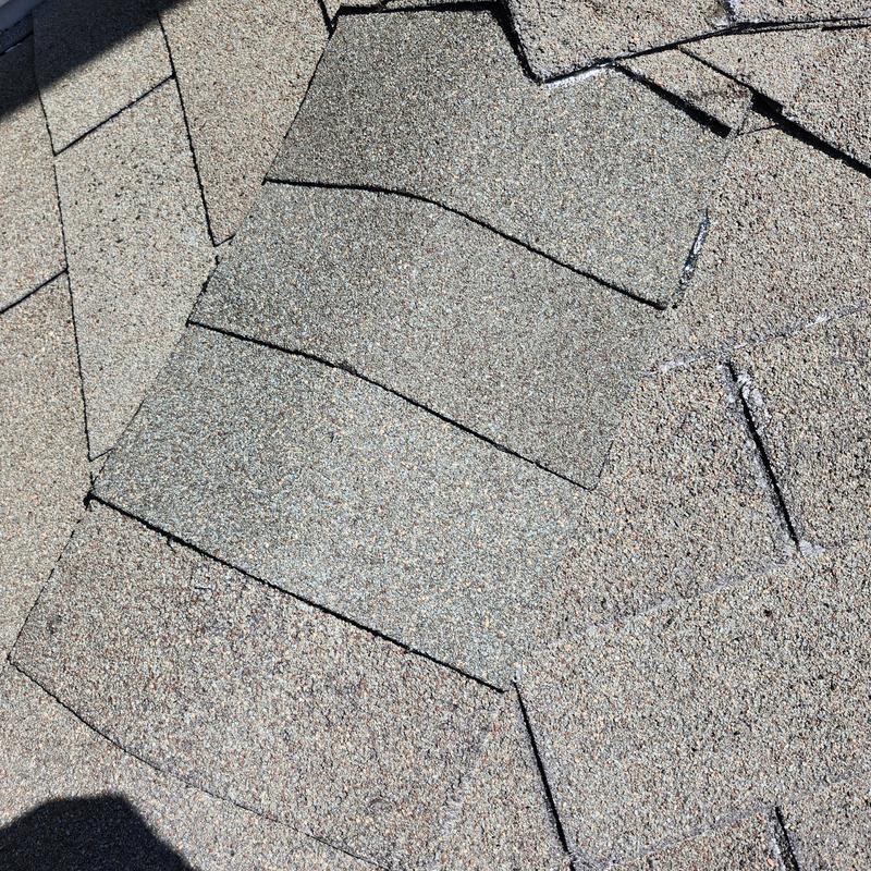 Hip shingles with GAF Royal Sovereign Weather Gray granules