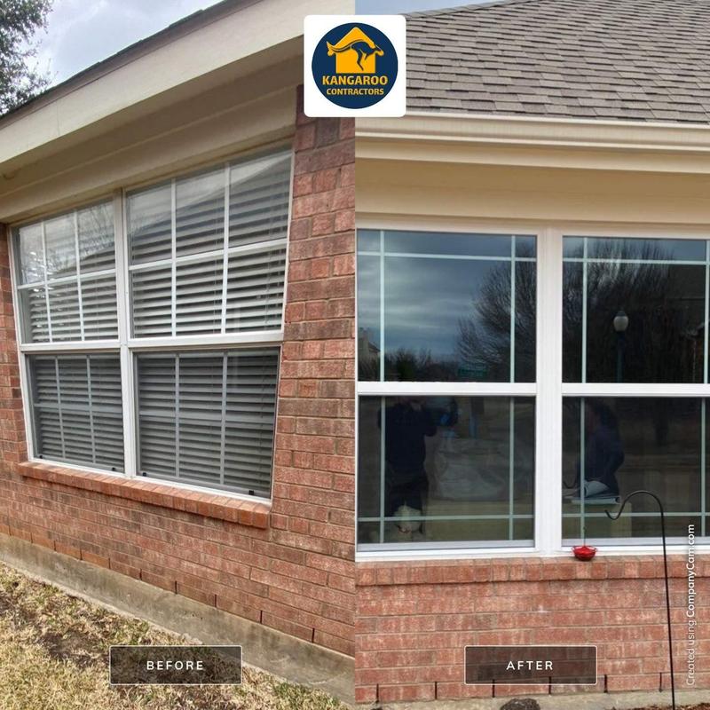 Vinyl windows with Prairie grids upgrade in McKinney TX