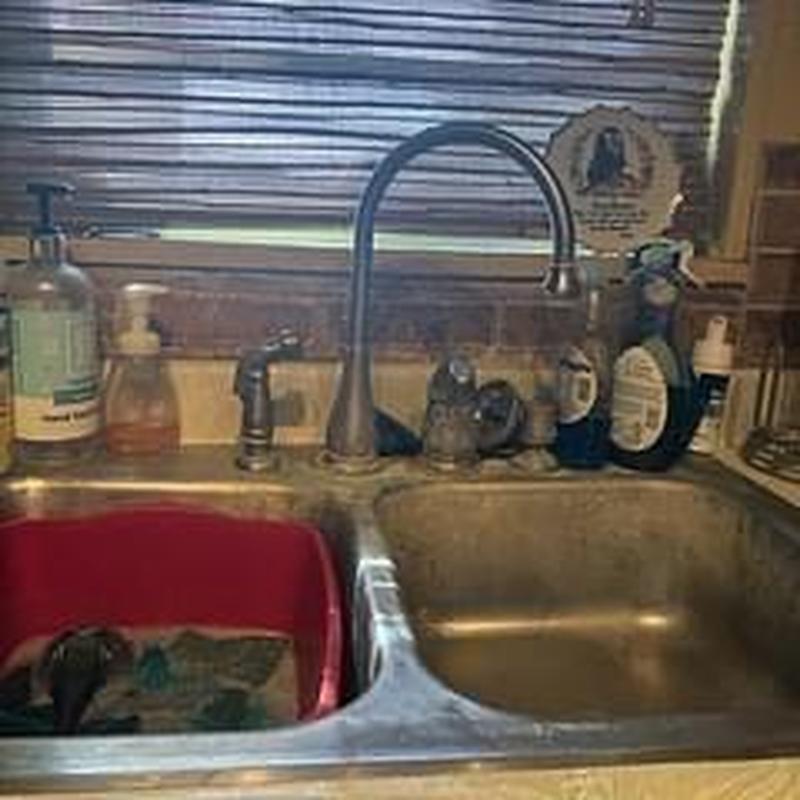 Kitchen faucet installation and water line leak fix