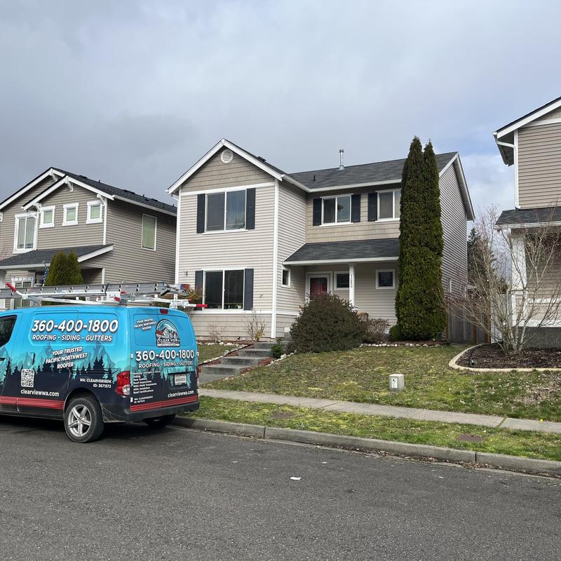 Roof with missing shingles after wind storm, Hayden ID Roof with missing shingles after wind storm, Hayden ID