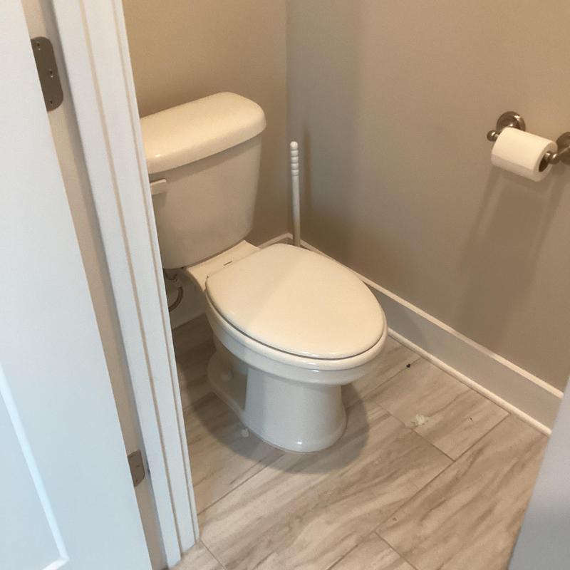 Master bathroom toilet with new fill valve and supply line