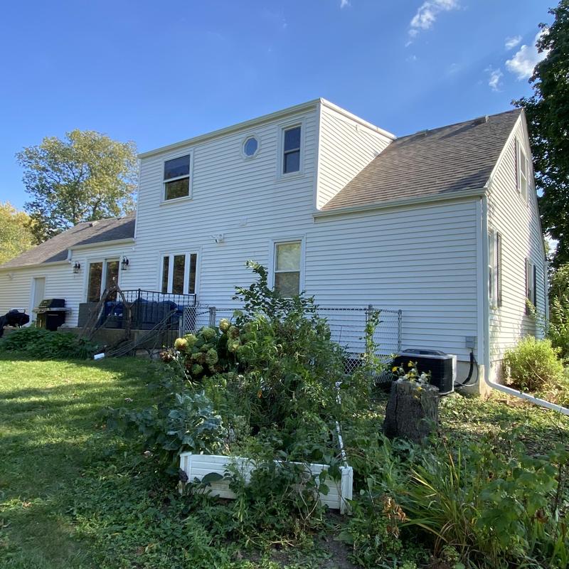 Atlas impact Class 4 roof and gutter system on house