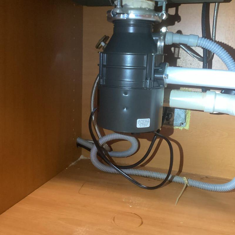 Badger 5 garbage disposal installed under sink