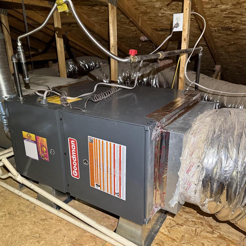 Goodman 80k BTU horizontal furnace with venting