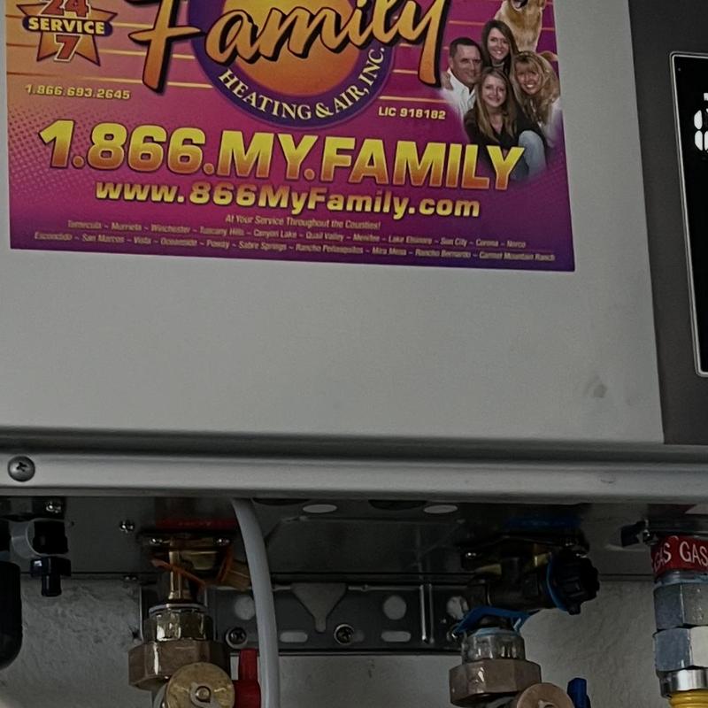 Tankless water heater gas valve and piping connections