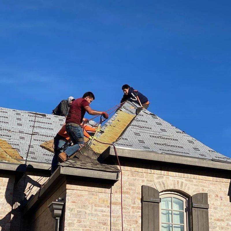 GAF Timberline HDZ roof with steep pitch installation GAF Timberline HDZ roof with steep pitch installation