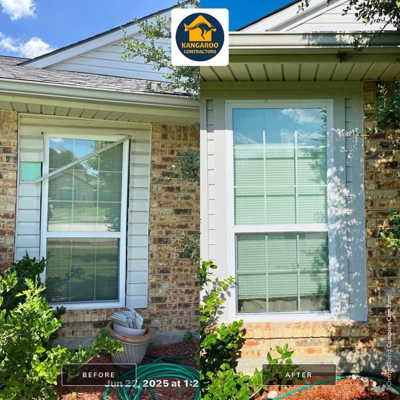 LP SmartSide siding and trim replacement around window