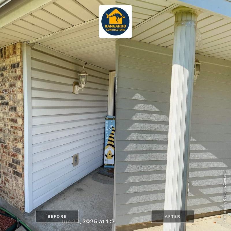 LP SmartSide siding replacement before and after