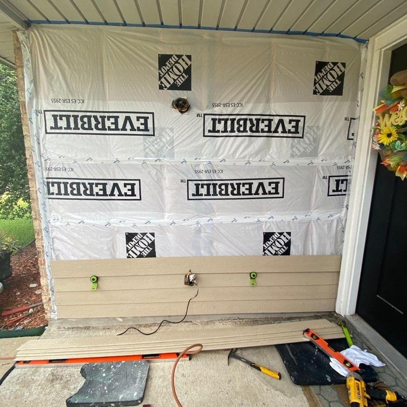 LP SmartSide siding installation with vapor barrier
