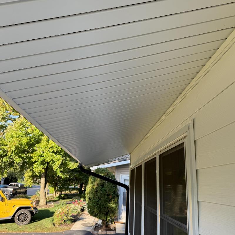 Soffit and fascia with gutter in Mundelein home
