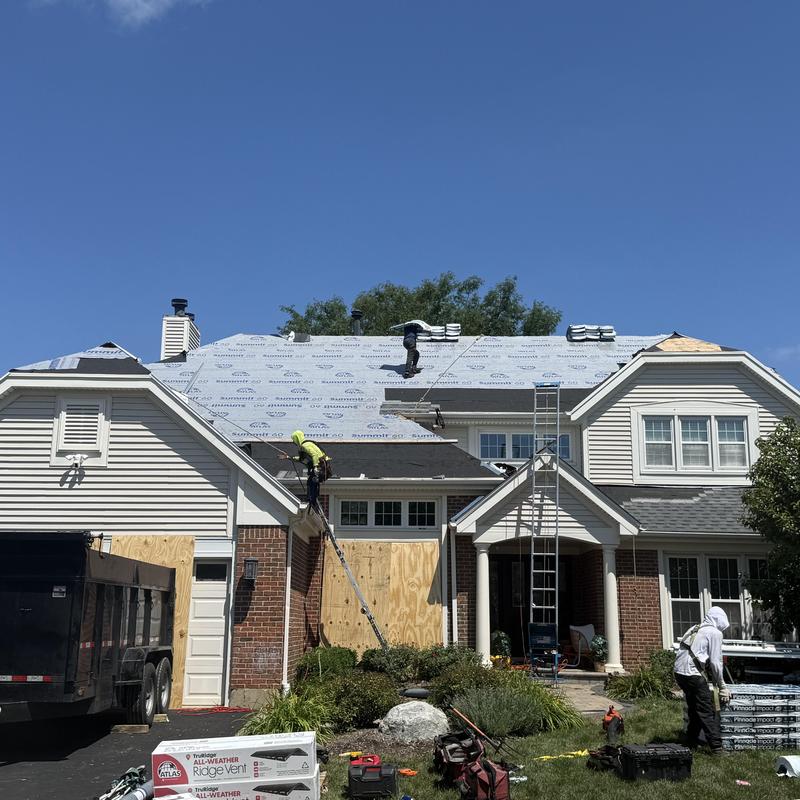 Atlas Impact Class 4 roof underlayment installation in Lake Zurich