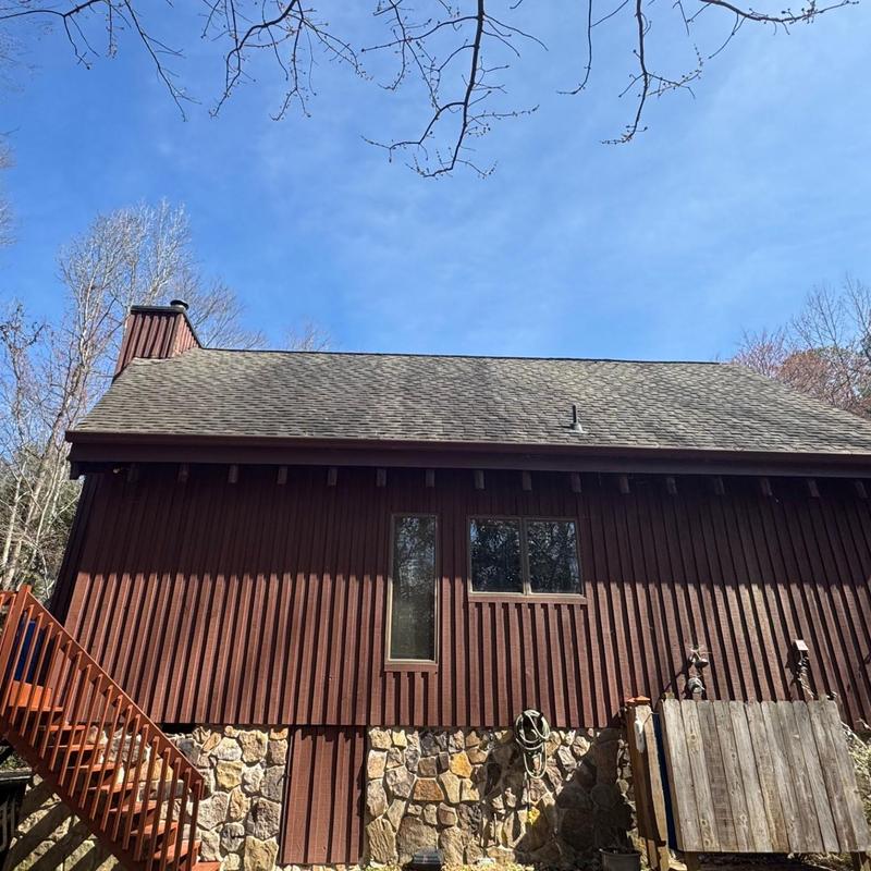 Asphalt shingle roof inspection on residential home