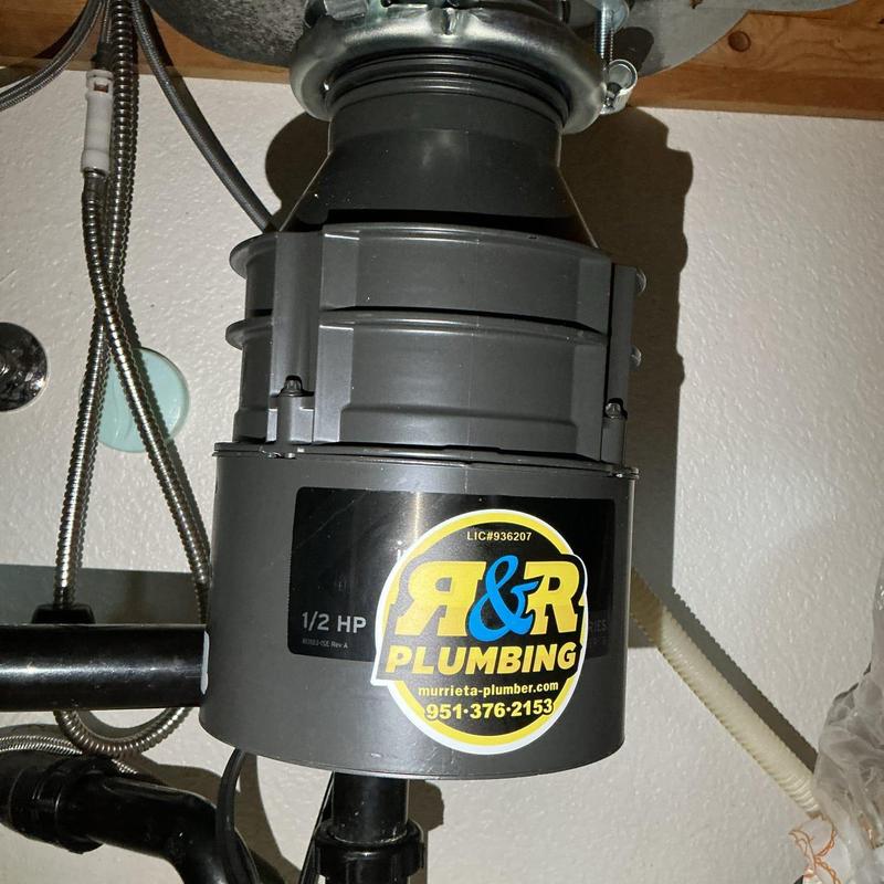 Badger 5 garbage disposal installed under sink