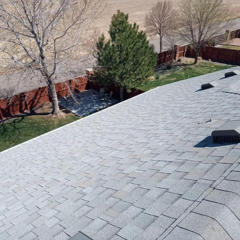 Asphalt shingle roof with no hail damage in Commerce City Asphalt shingle roof with no hail damage in Commerce City