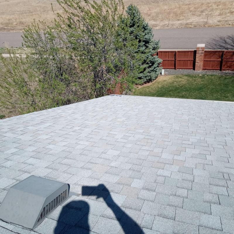 Asphalt shingle roof with vent, no hail damage Asphalt shingle roof with vent, no hail damage