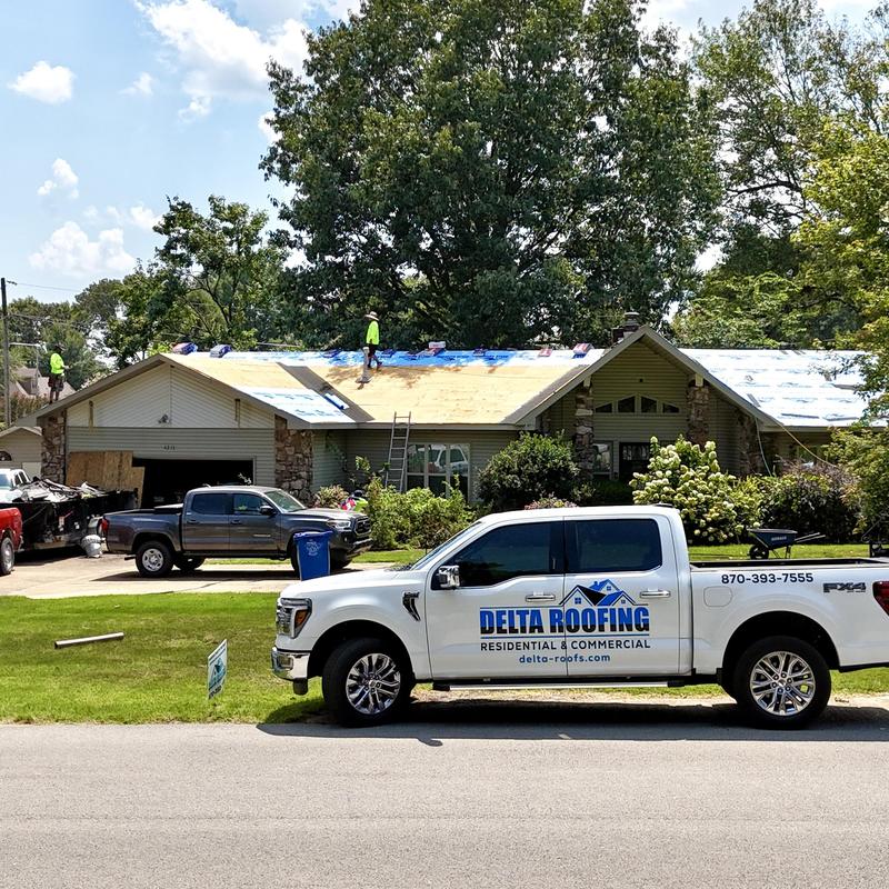 Roof decking installation on residential home