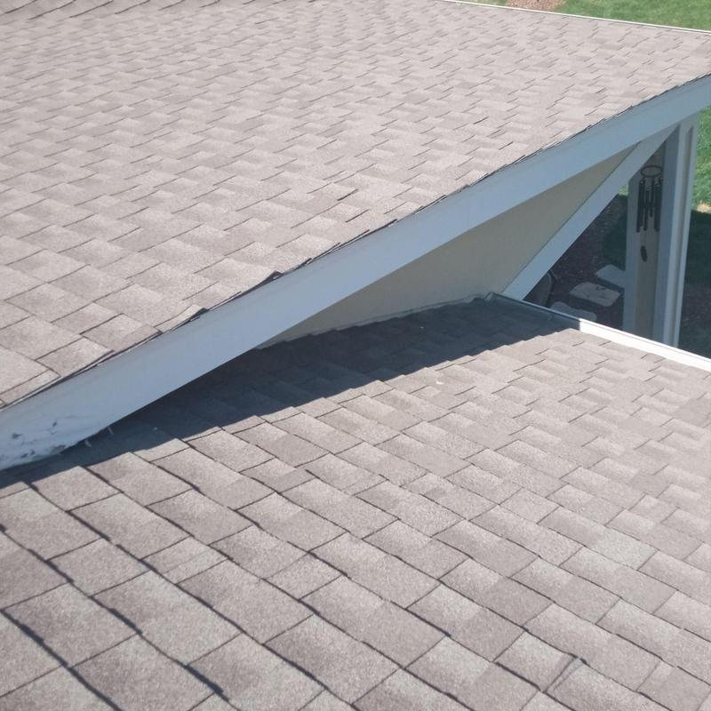 Shingle roof slopes with no visible hail damage Shingle roof slopes with no visible hail damage