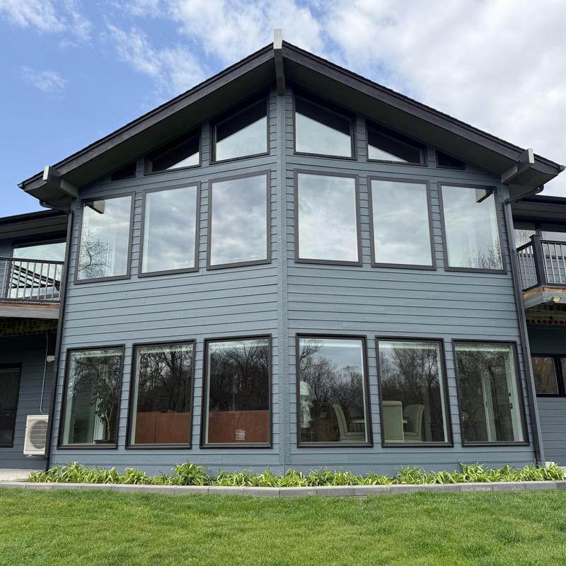 James Hardie fiber cement siding on two-story house