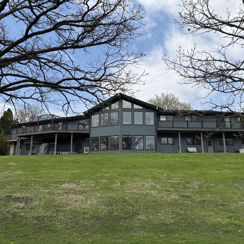 James Hardie fiber cement siding on large house exterior