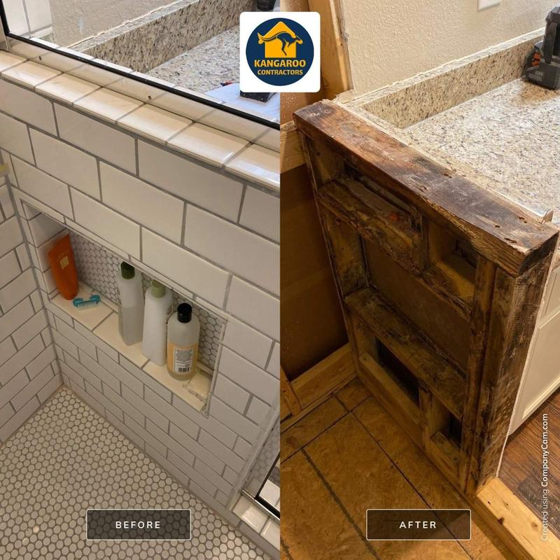 Shower pony wall demolition and waterproofing in McKinney Shower pony wall demolition and waterproofing in McKinney