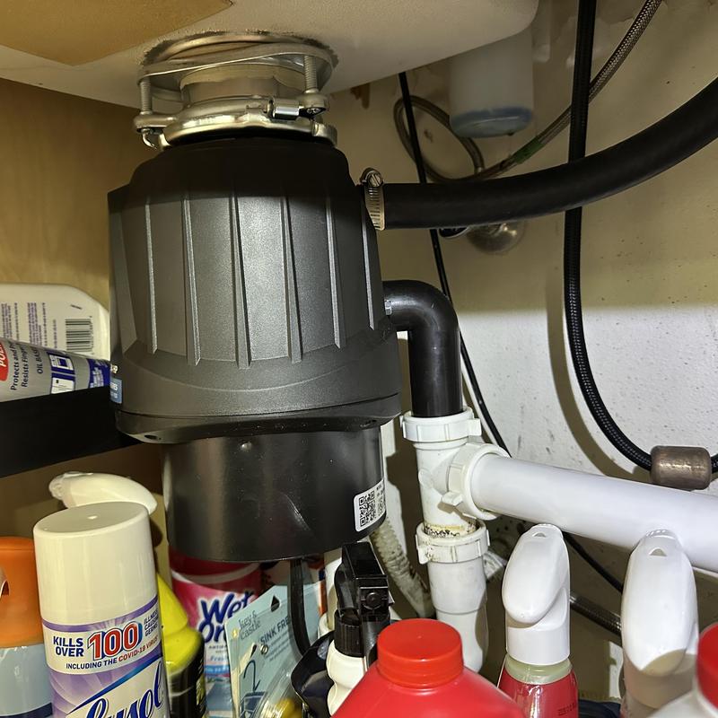 Garbage disposal and tub spout diverter replacement under sink
