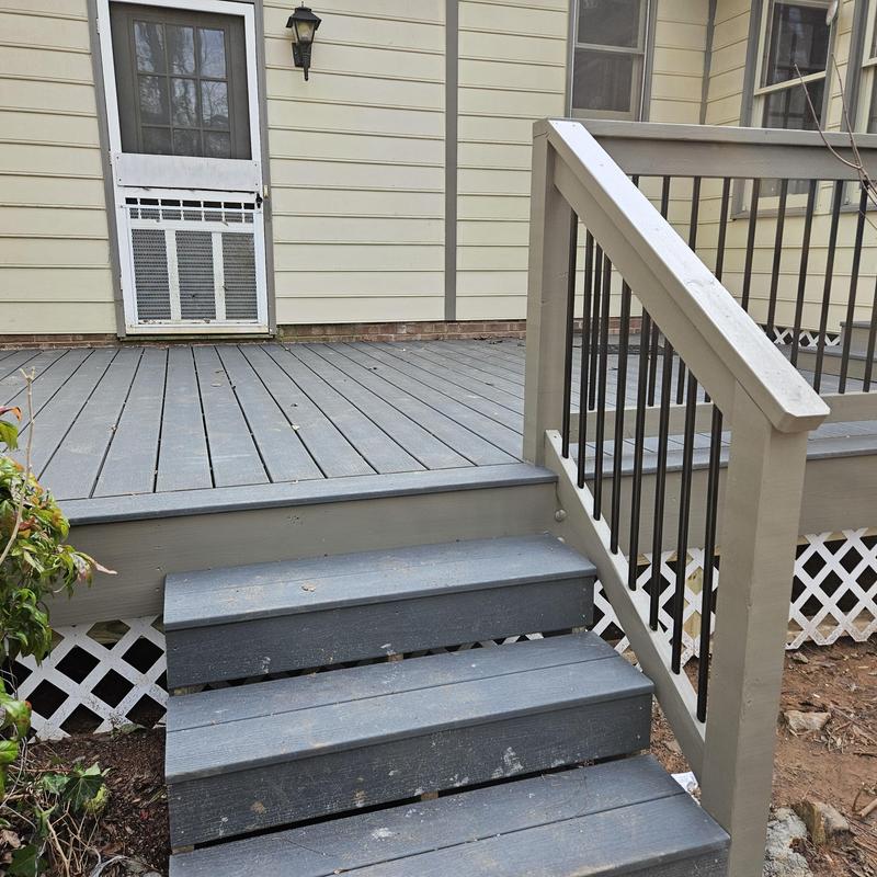 Trex decking system with stairs and railing