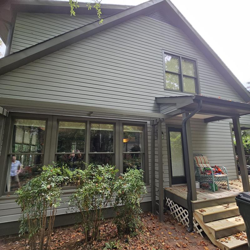Vinyl siding and porch area on residential home