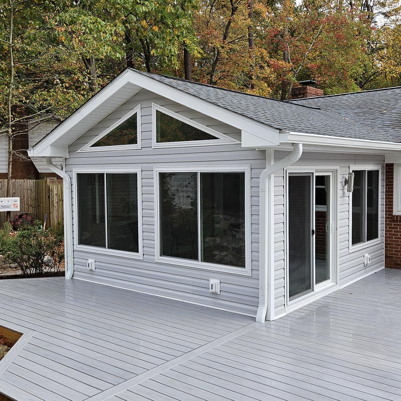 Vinyl siding and windows on home exterior Vinyl siding and windows on home exterior