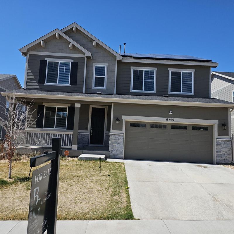Shingle roof hail inspection on two-story house Shingle roof hail inspection on two-story house
