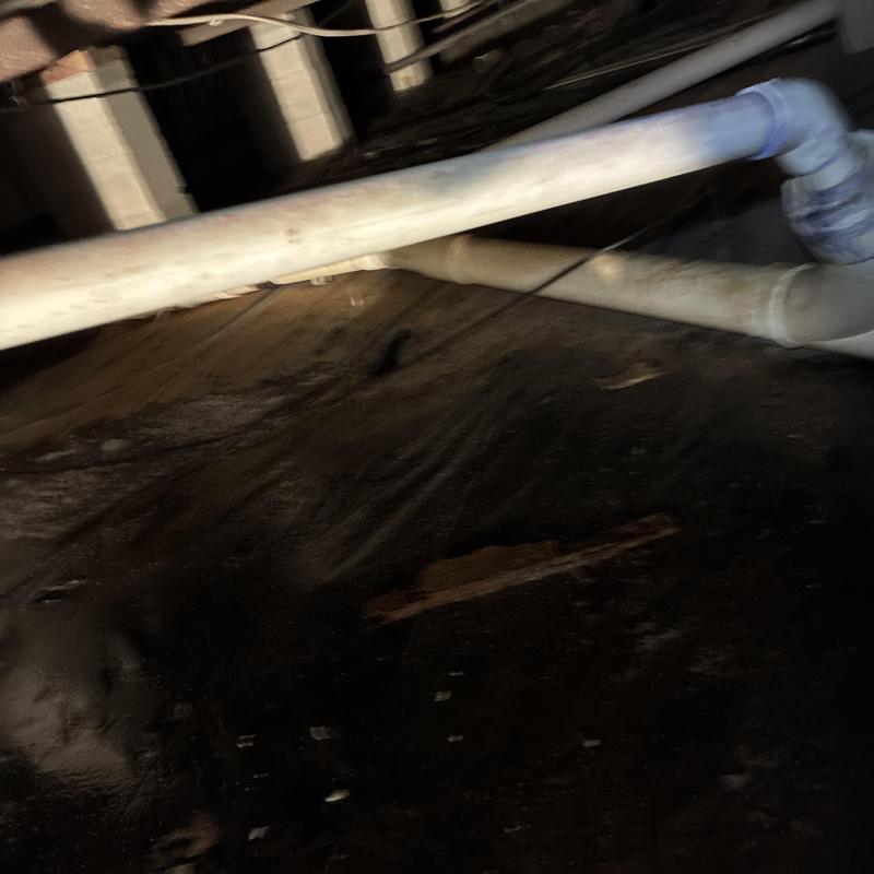 Washer box and kitchen drain pipe replacement under home